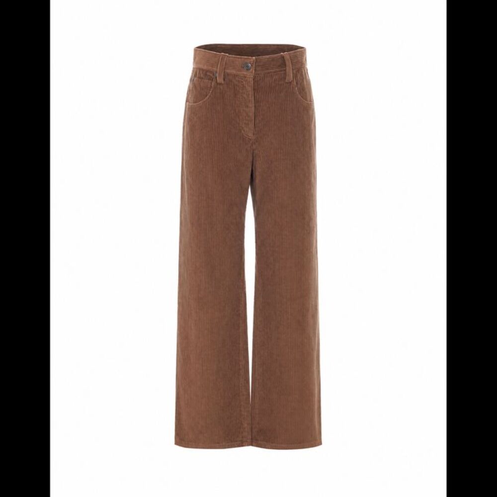 Brunello Cucinelli Women Velvet Straight Pants With Monile